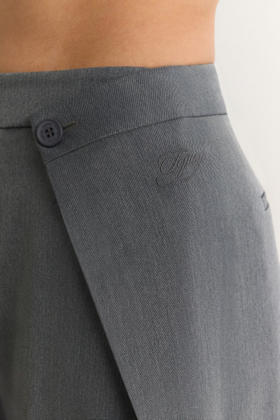 Широкие брюки TOPTOP, цвет: серый меланж, TT.032.19420.820 купить онлайн