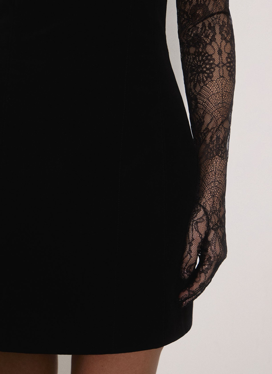 Платье-футляр из бархата ALL WE NEED, цвет: Черный,  купить онлайн