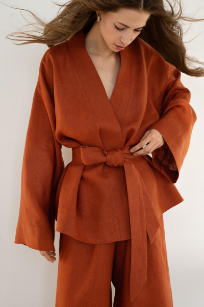 Костюм Annie Terracotta PURE LINEN, цвет: терракот  |новая коллекция купить онлайн