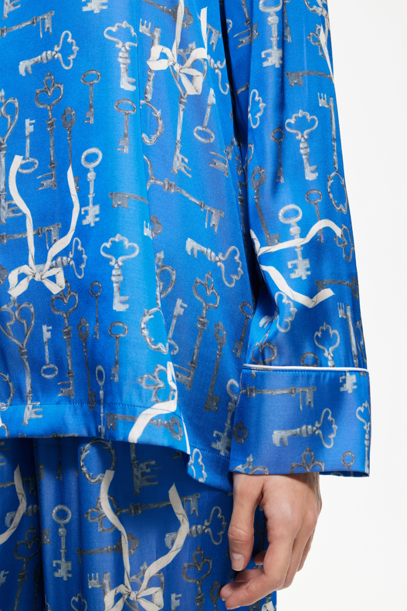 Блузка пижамная с принтом DREAMS BY ALENA AKHMADULLINA, цвет: голубой, 225102050204512/211000 купить онлайн