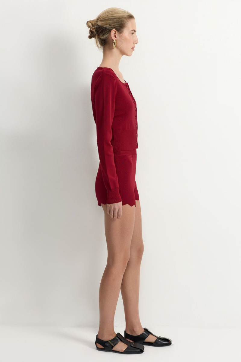 Шорты из смесовой вискозы TOPTOP, цвет: Бордовый, TT.038.17425.330 купить онлайн