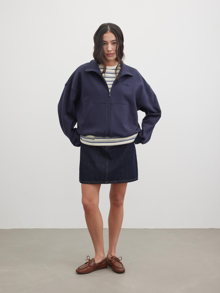 Толстовка на молнии с вышивкой Chaika, цвет: темно-синий, SS26HO02-24 купить онлайн