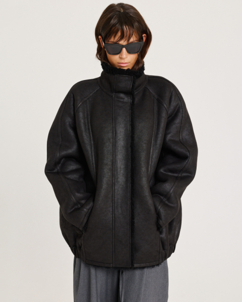 Бомбер из мериноса BLACK