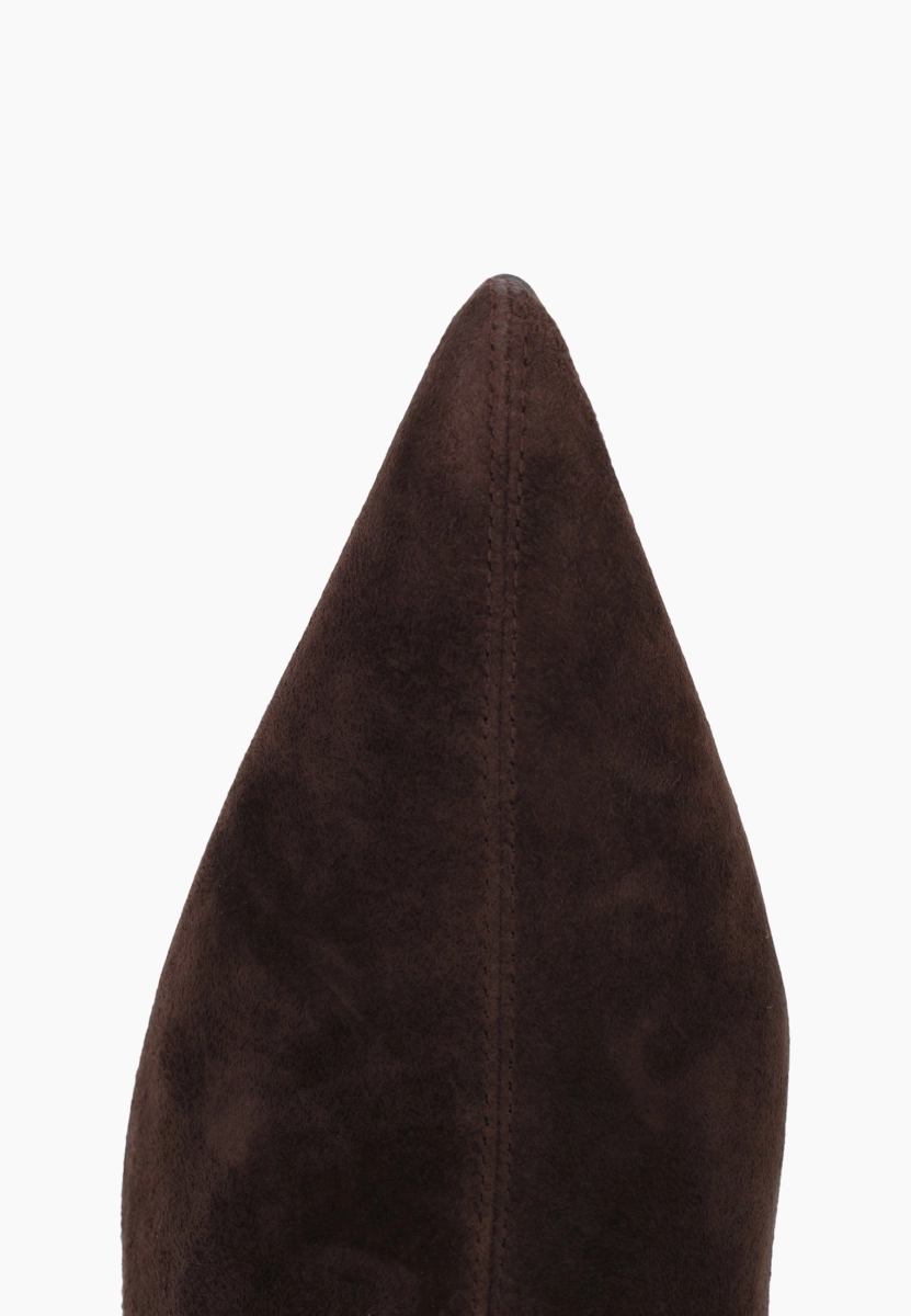 Ботильоны из натуральной замши SBALO, цвет: шоколадный SJD10 купить онлайн