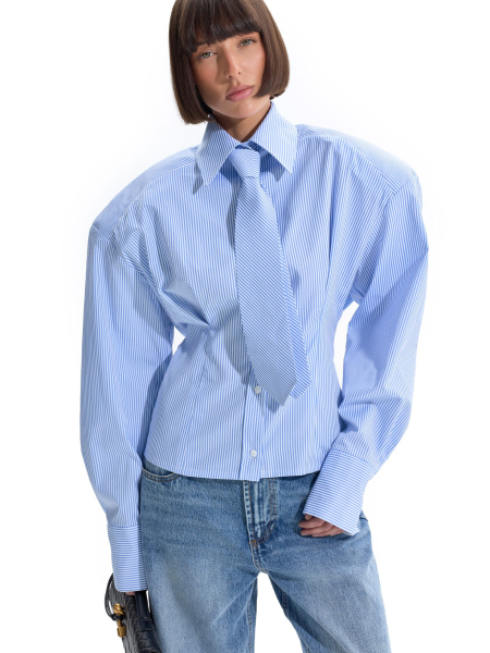 Рубашка 'СЕСТРА' в полоску ANOTHER SELECT, цвет: голубой, 00056 купить онлайн