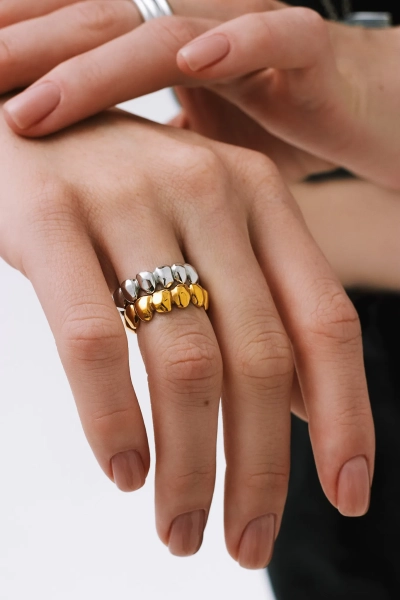 Серебряное кольцо «Цыпа» мини gold SBLESKOM, цвет: позолота, 21758 купить онлайн