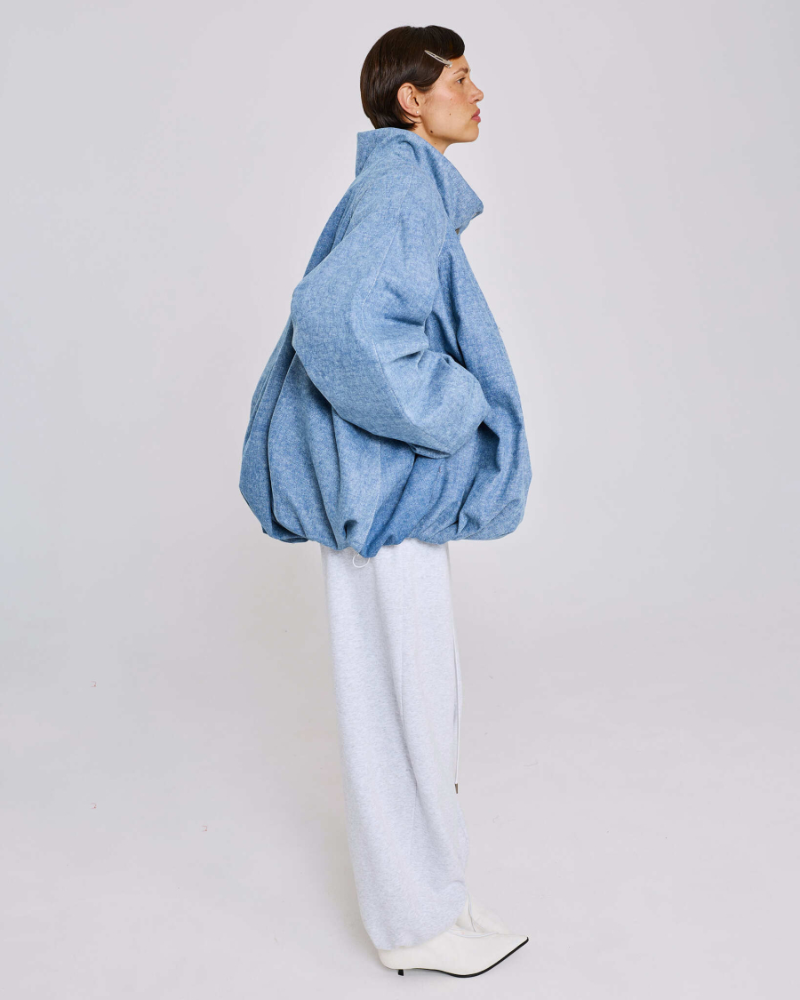 Куртка баллон из денима Anmuse, цвет: синий, JCK26SP228-DM купить онлайн