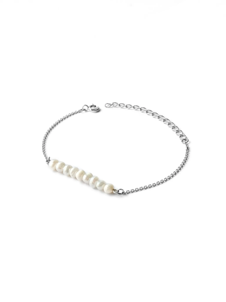 Серебряный браслет с культивированным жемчугом "Base Pearl"