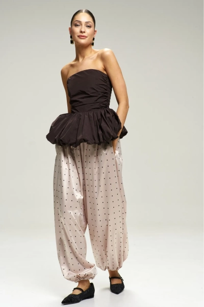 Топ-корсет с баской Choco Erist store, цвет: шоколадный, НФ-00002965 купить онлайн