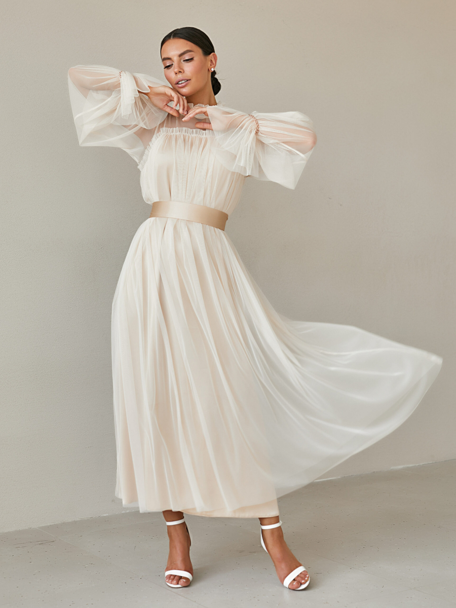 Платье воздушное из сетки