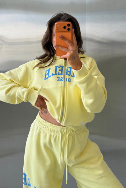 Худи на молнии укороченный