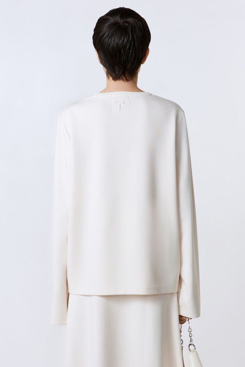 Лонгслив из неопрена TOPTOP, цвет: молочный, TT.025.16234.120 купить онлайн