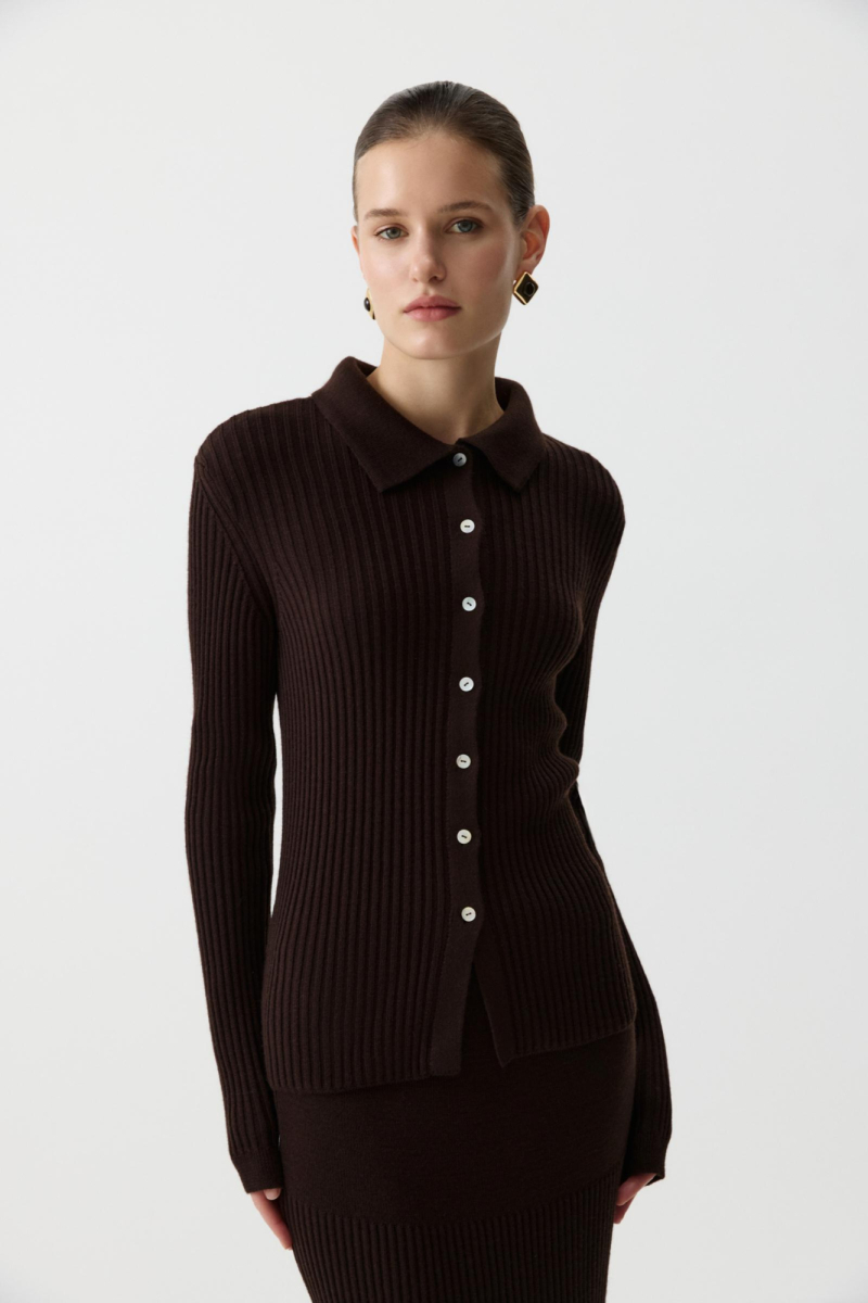 Джемпер-поло с пуговицами