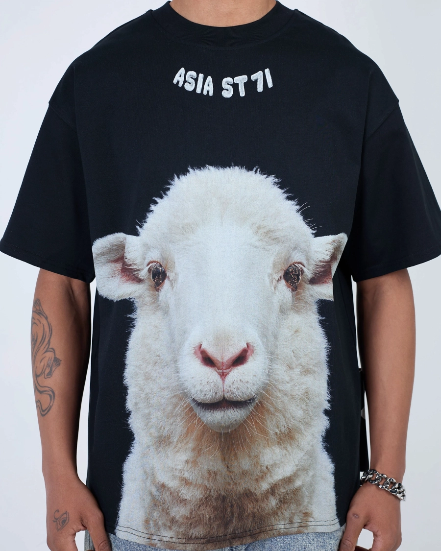 Футболка LUNA & SHEEP 300 GR BLACK ASIA ST 71, цвет: Черный, Ast71.tt-luna-sheep-black купить онлайн