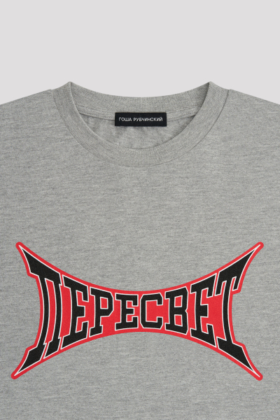 Футболка оверсайз ГОША РУБЧИНСКИЙ, цвет: серый меланж, TSH_0801_grey_melange купить онлайн