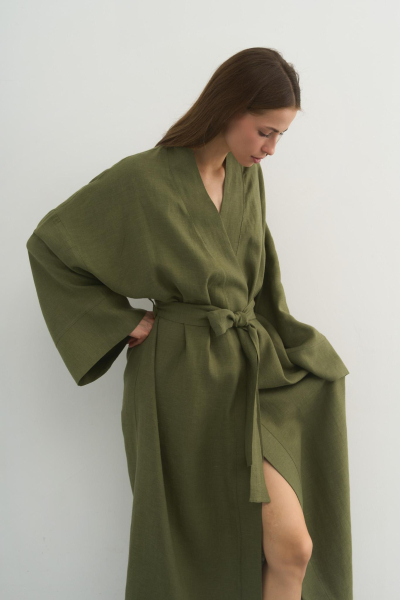 Кимоно Margaret PURE LINEN, цвет: зеленый  купить онлайн