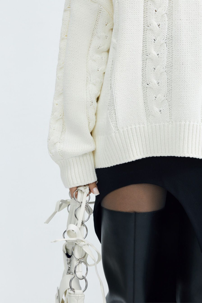 Джемпер из смесового хлопка TOPTOP, цвет: молочный, TT.050.15659.120 купить онлайн