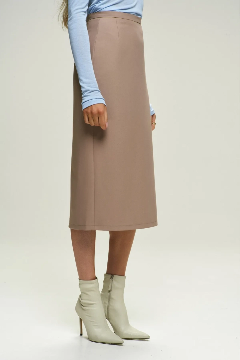 Юбка-миди Classic Beige Erist store, цвет: бежевый, НФ-00001673 купить онлайн