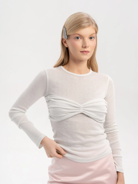 Лонгслив с драпировкой