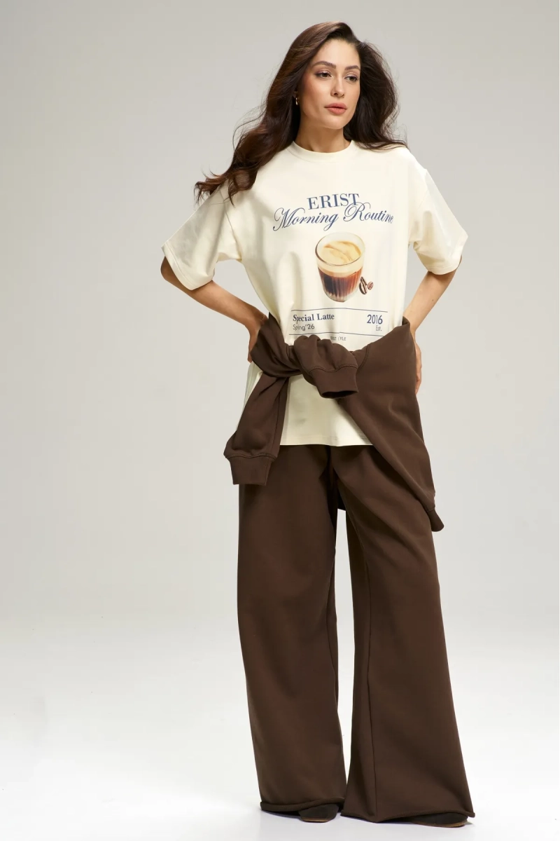 Футболка Latte Tofu Erist store, цвет: бежевый, НФ-00003151 купить онлайн