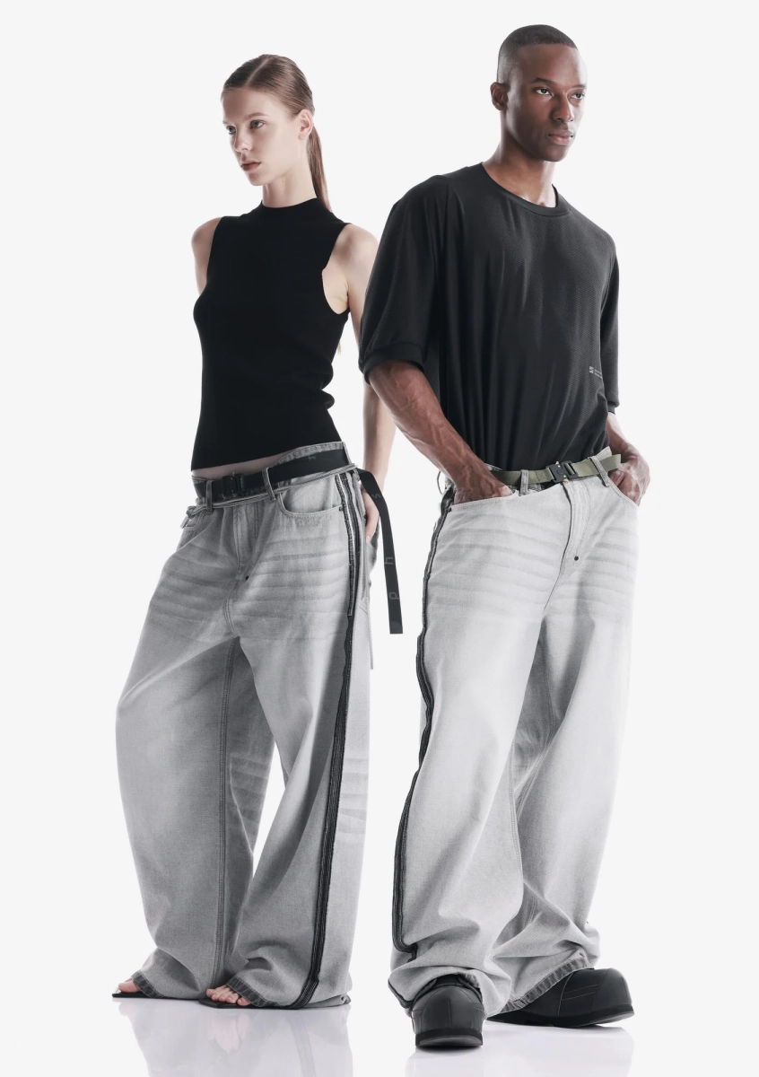 Широкие джинсы