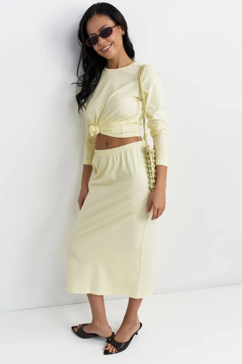 Юбка из кулирки Erist store, цвет: Желтый, НФ-00003632 купить онлайн