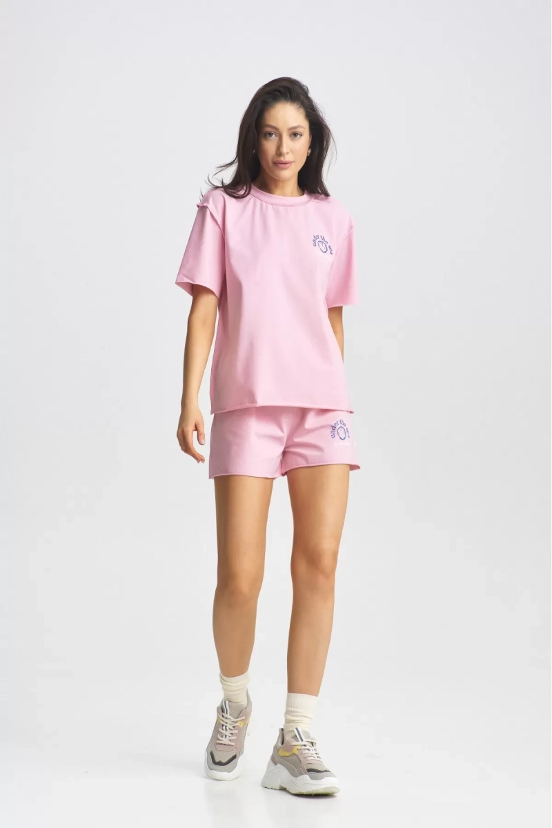 Комплект с шортами Pink Erist store, цвет: розовый, НФ-00002300 со скидкой купить онлайн