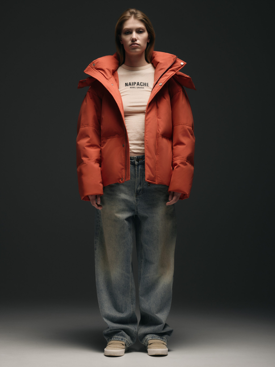 Пуховик Frostkill puffer NAIPACHE, цвет: оранжевый,  купить онлайн
