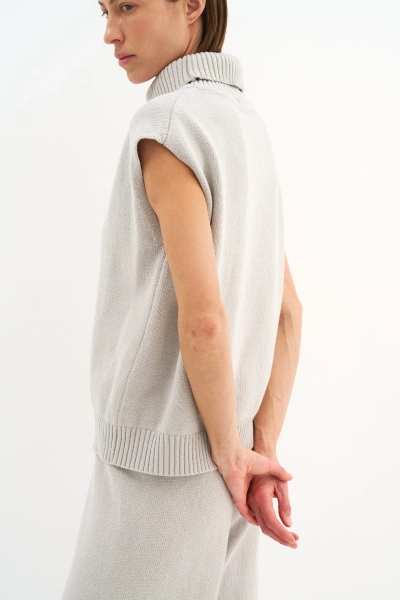 Топ с горлом «Ото» Mankova, цвет: серый, SS26-001 купить онлайн