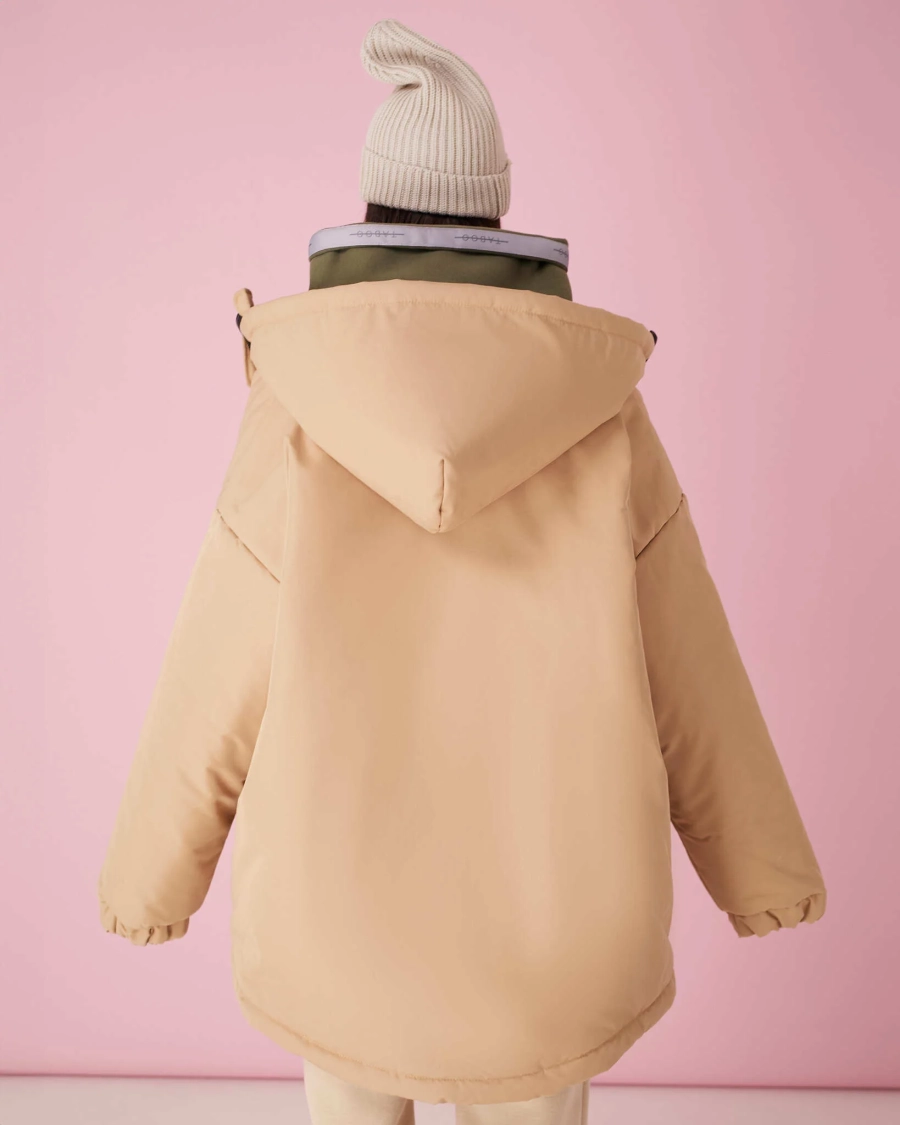 Бомбер зимний «идеальный тренч» TABOO, цвет: бежевый, BMidtr купить онлайн