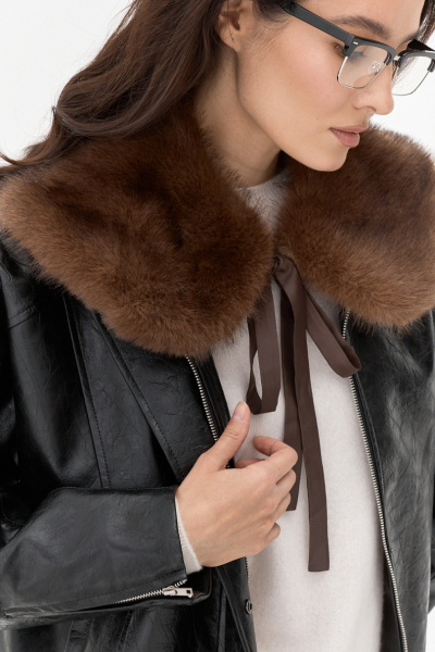 Воротник из экомеха Ricoco, цвет: шоколадный 7003/1 купить онлайн