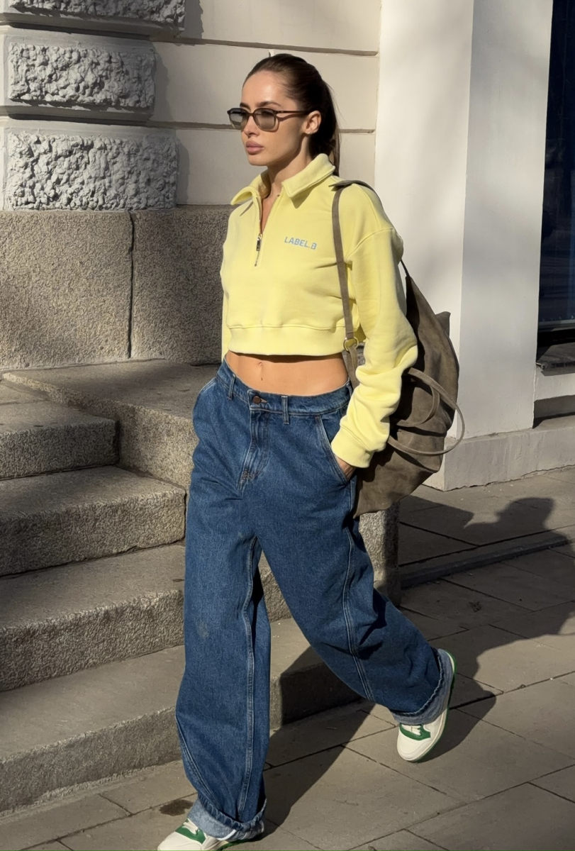 Джинсы прямые с рельефами Label .B, цвет: синий,  купить онлайн