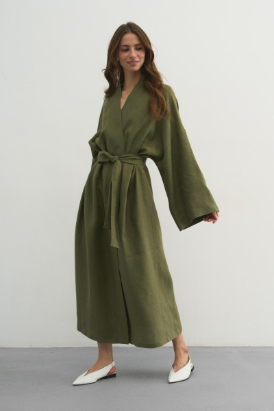 Кимоно Margaret PURE LINEN, цвет: зеленый  купить онлайн