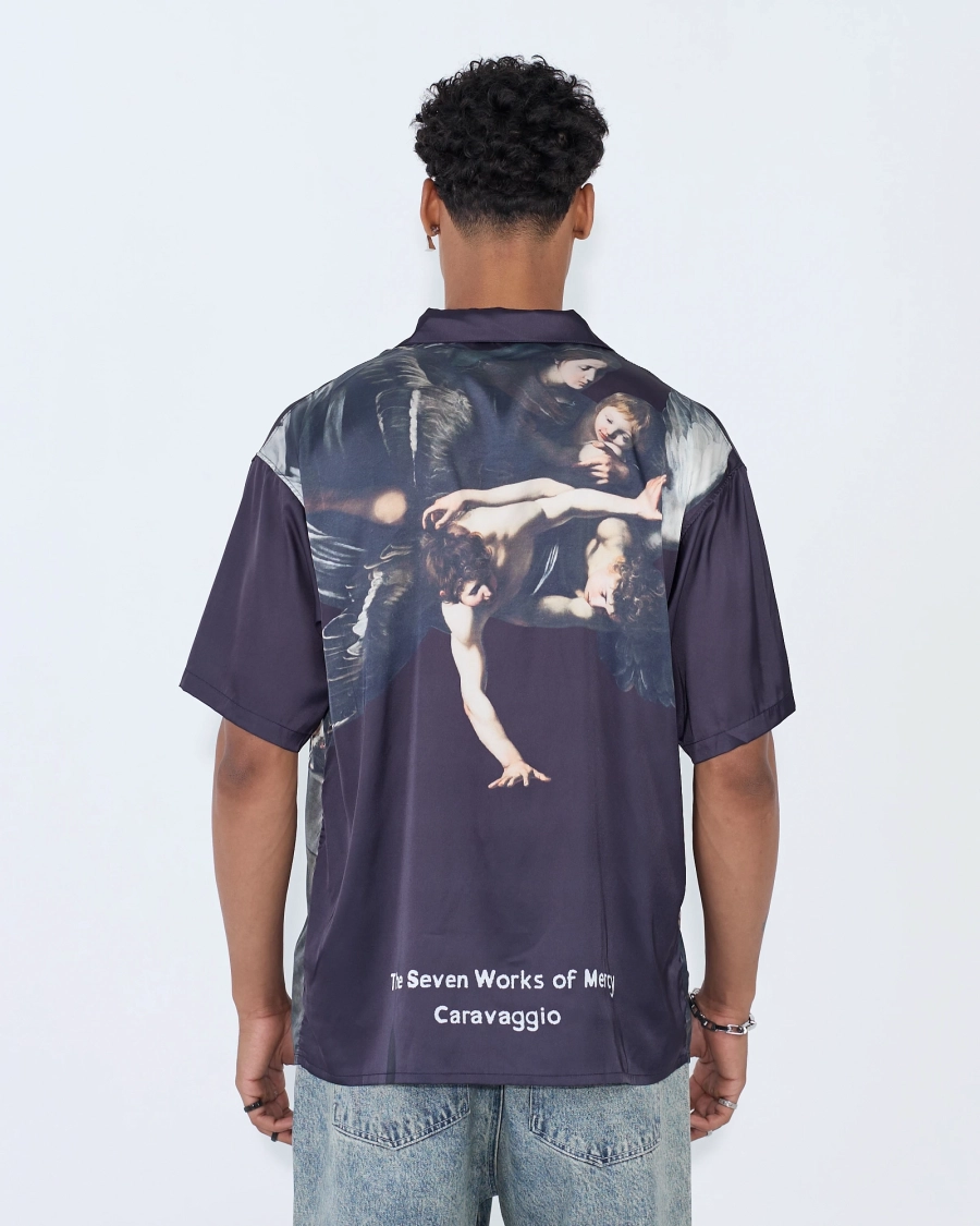 Рубашка с принтом ASIA ST 71, цвет: Черный, Ast71.AU-shirt-mercy-bl купить онлайн