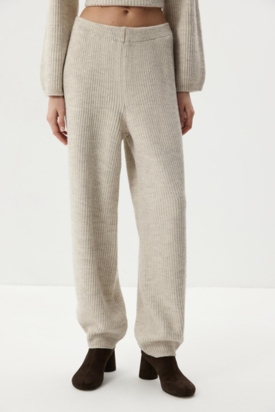 Брюки O-силуэта с шерстью