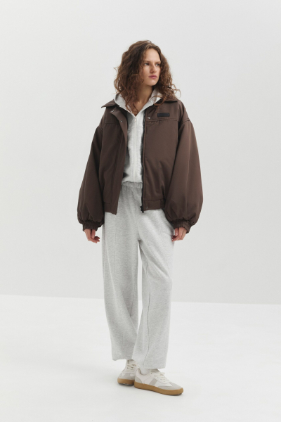 Джоггеры из футера marte, цвет: серый,  купить онлайн