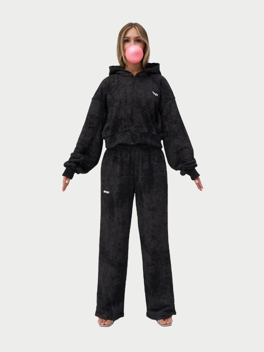 Zip Худи ONSI, цвет: black velur,  купить онлайн