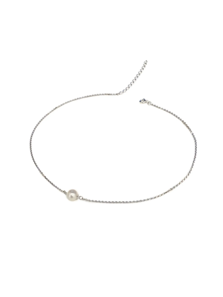 Серебряное колье-чокер "Base pearl"