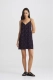 Платье мини на регулируемых бретелях Floral Black