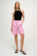Льняные шорты FASHION REBELS, цвет: розовый, FR23SS1SH1W350P купить онлайн