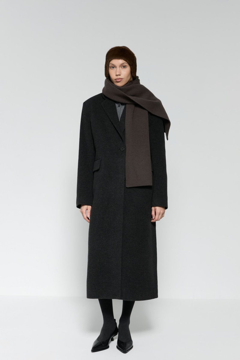 Шарф из объемной шерсти