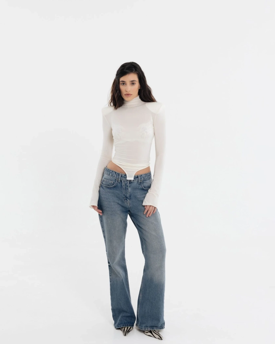 Облегающее боди YONSRU, цвет: молочный,  купить онлайн