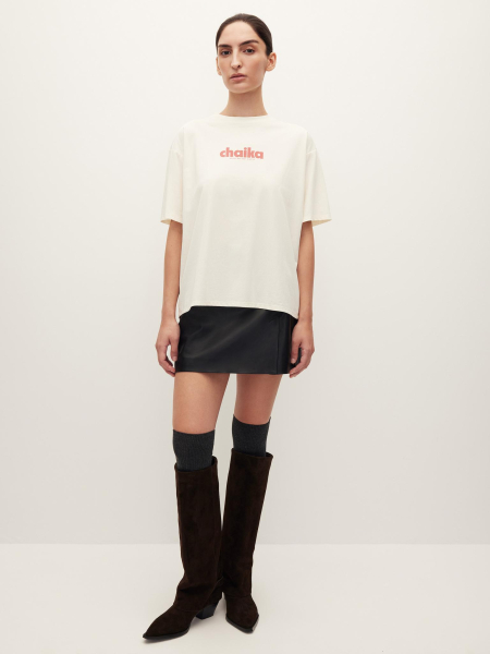 Футболка с принтом Basic but not simple Chaika, цвет: молочный, AW25TS01-160 купить онлайн