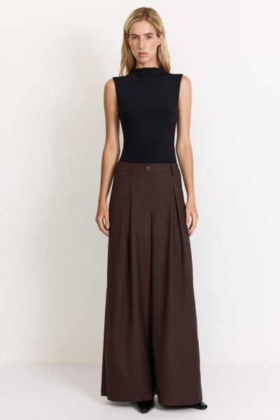 Брюки со складками TOPTOP, цвет: коричневый, TT.032.17763.700 купить онлайн