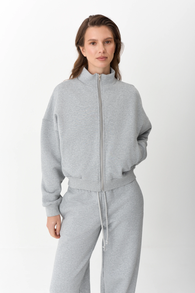 Толстовка на молнии утепленная