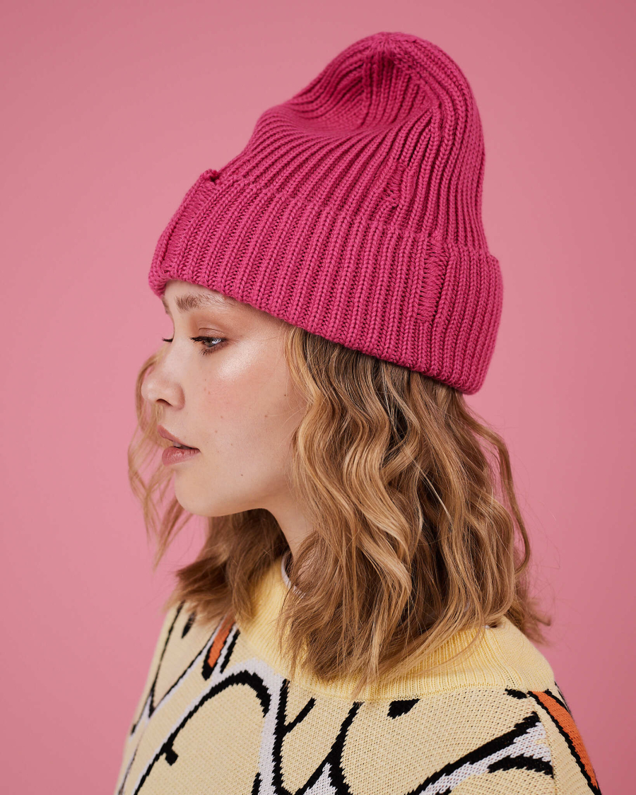 Шапка рваная с гусем TABOO, цвет: фуксия 1010hatFukGus купить онлайн