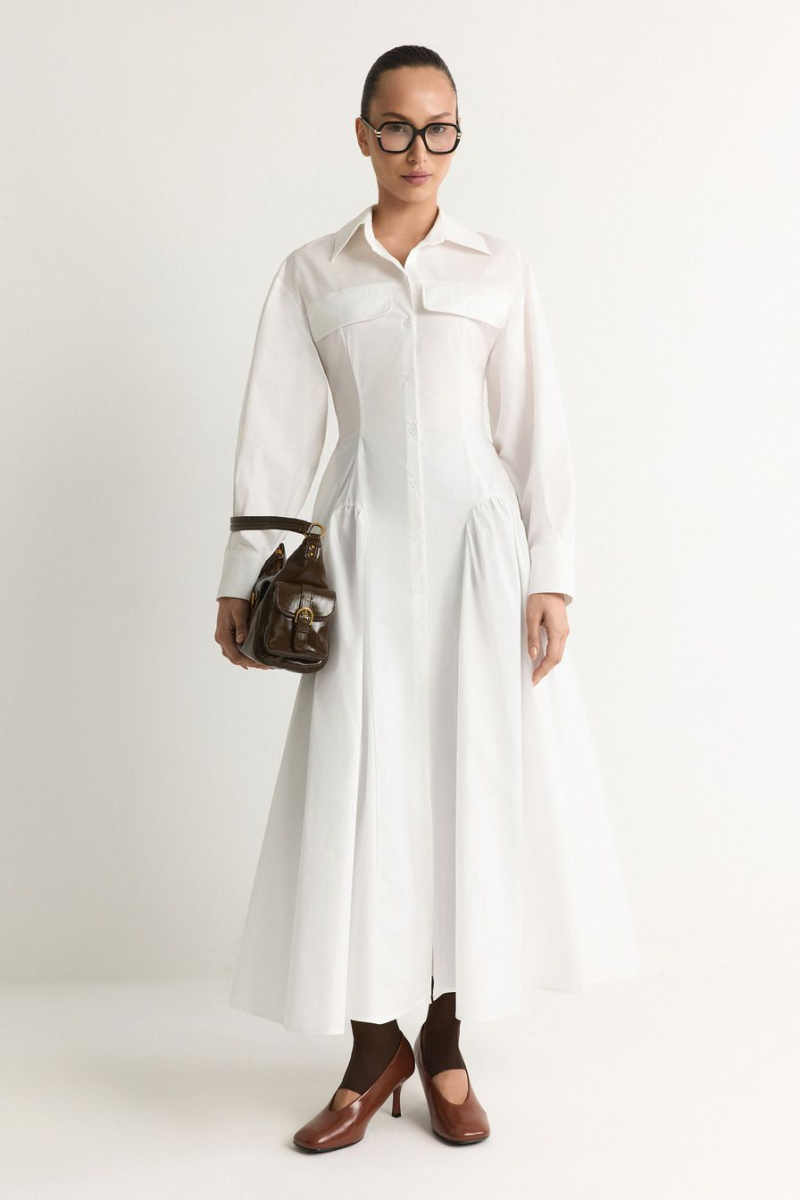 Платье из смесового хлопка TOPTOP, цвет: белый, TT.012.18304.100 купить онлайн