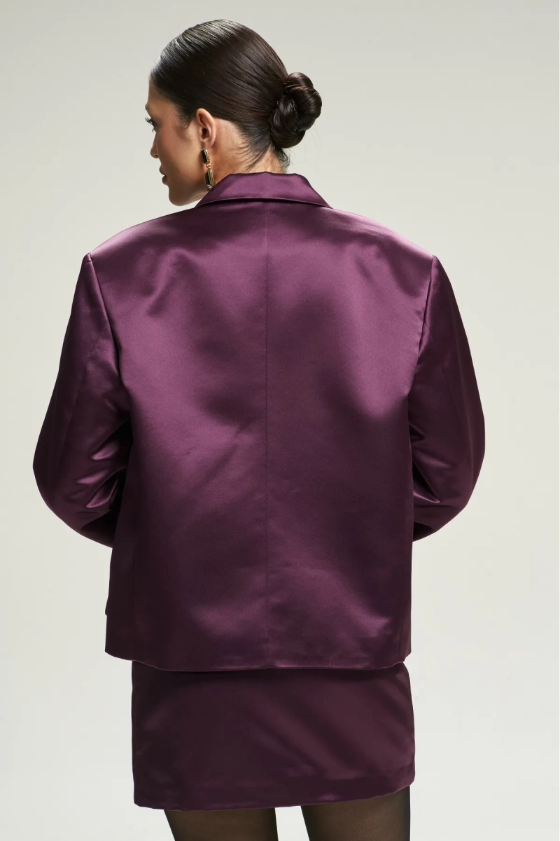 Жакет атласный Plum Erist store, цвет: сливовый, НФ-00002943 купить онлайн