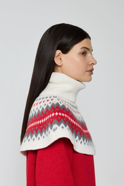 Манишка с узором из смесового кашемира