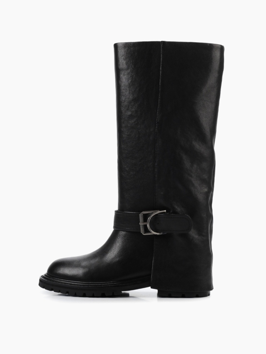 Сапоги трубы черные